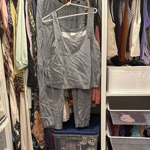 a new day Black and White Gingham Jumpsuit